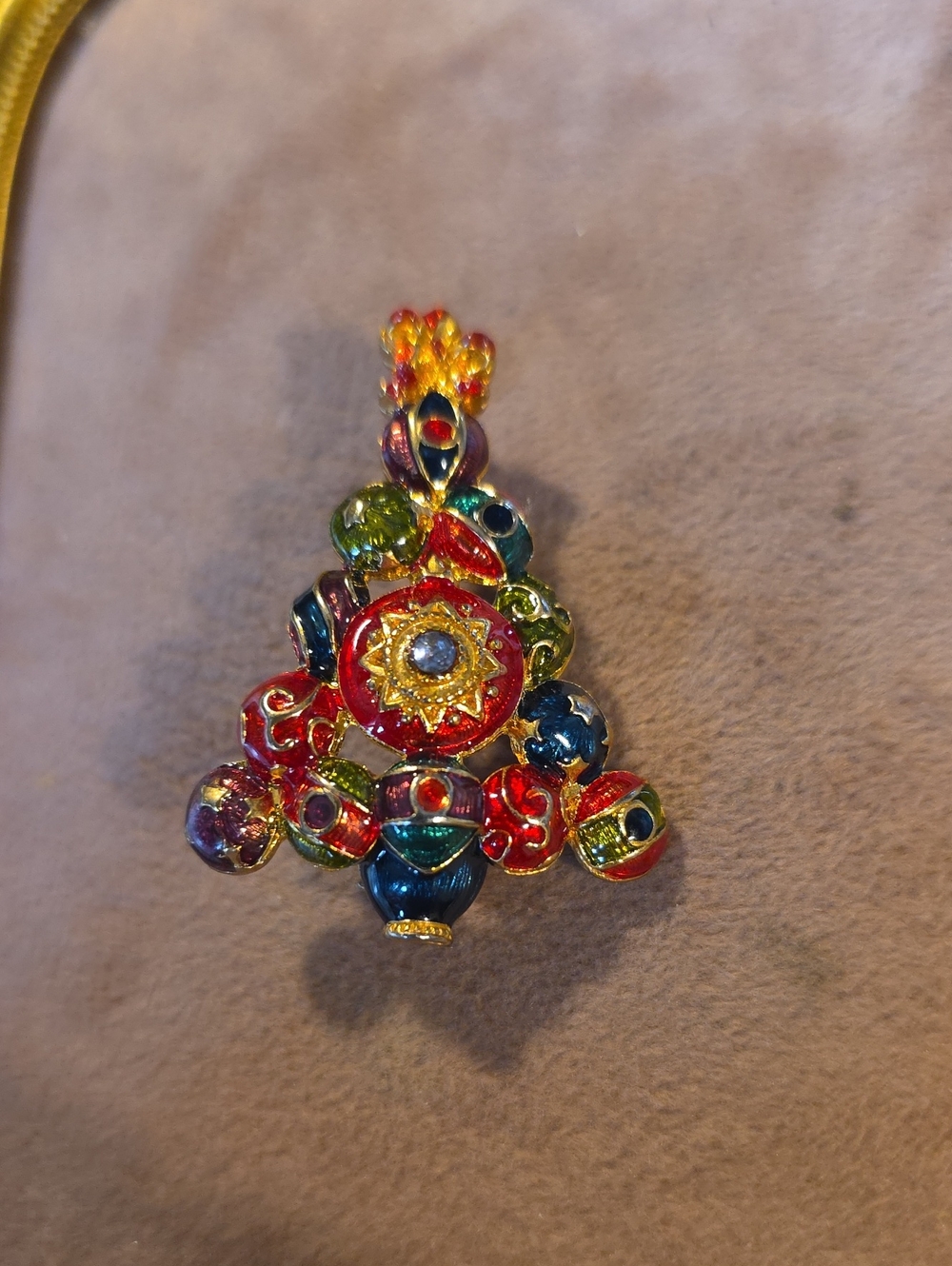 Vintage Christopher Radko Enameled Ornaments Christmas Tree Pin Brooch Rare
